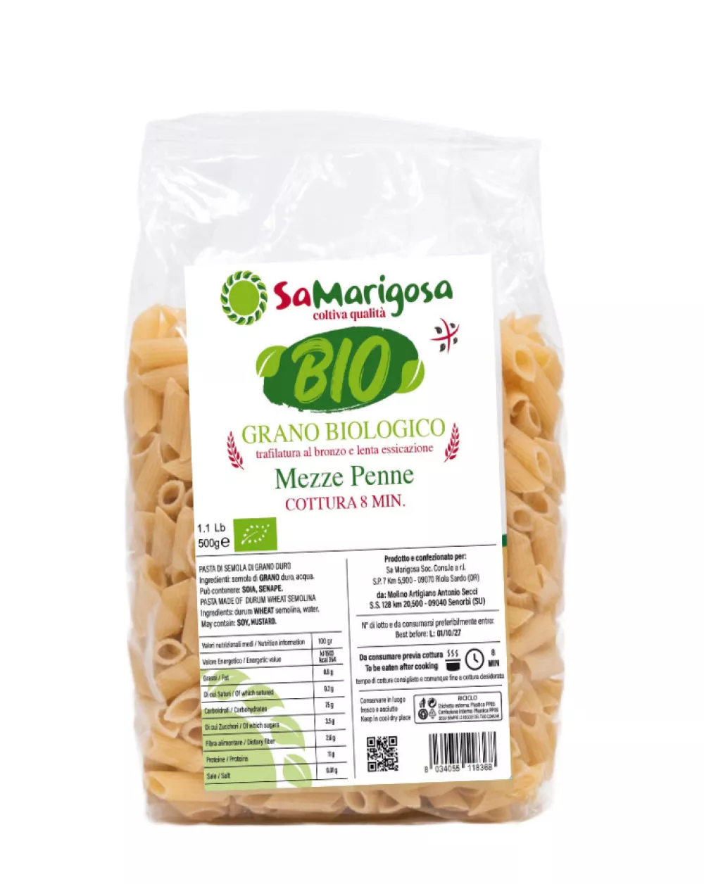 Ekologiški mezze penne makaronai Sa Marigosa, 500 g