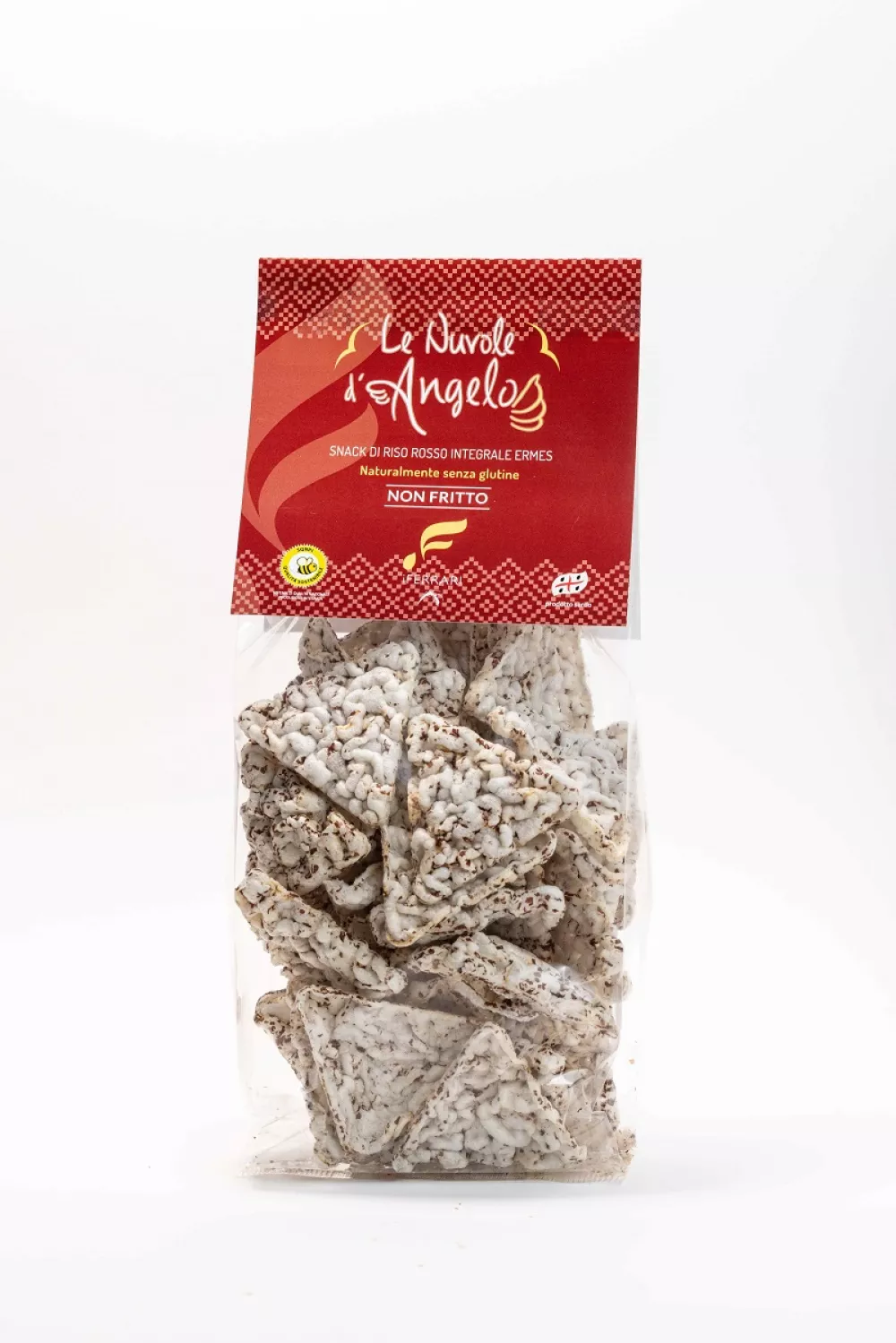 Raudonųjų ryžių trapučiai Nuvole d'Angelo, 50 g