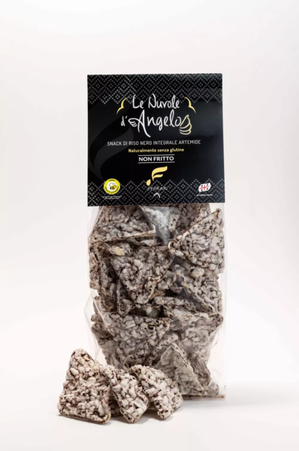 Juodųjų ryžių trapučiai Nuvole d'Angelo, 50 g