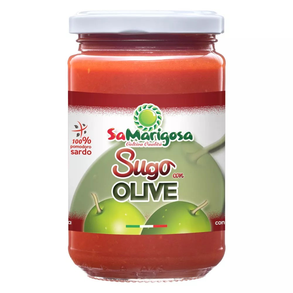 Pomidorų padažas su žaliosiomis alyvuogėmis, 300 g