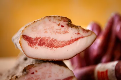 Vytinta kiaulienos pažandė guanciale Su Sartizzu, 350 g