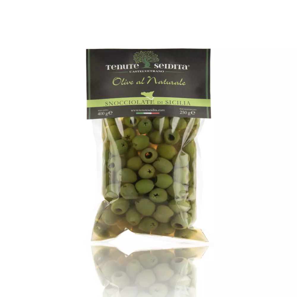 Žaliosios alyvuogės be kauliukų Nocellara del Belice, 250 g