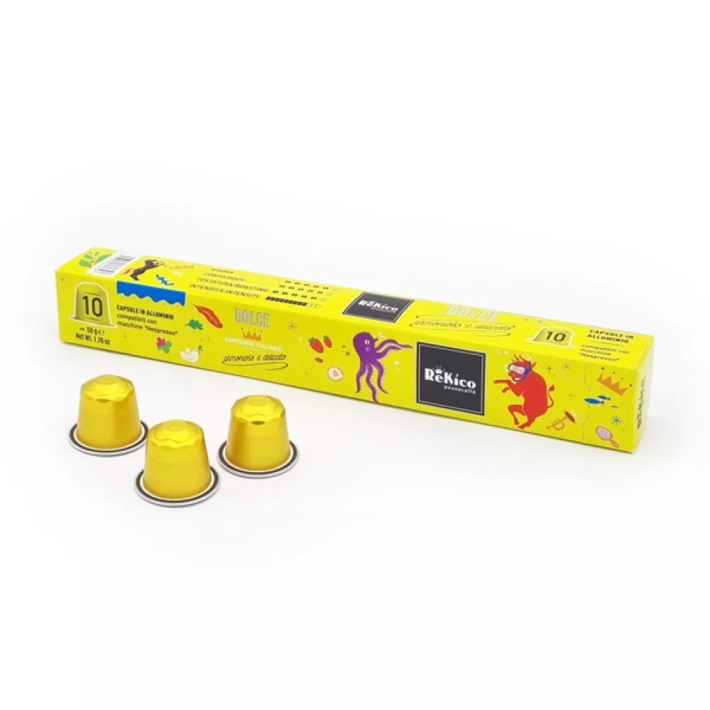 Kavos kapsulės Nespresso aparatams Rekico Dolce, 10 vnt.